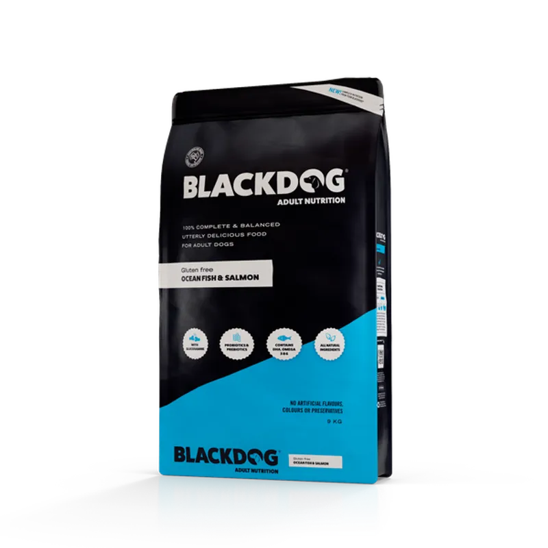 Black Dog Adult Salmon Ocean Fish Rice & Vegetables 9Kg