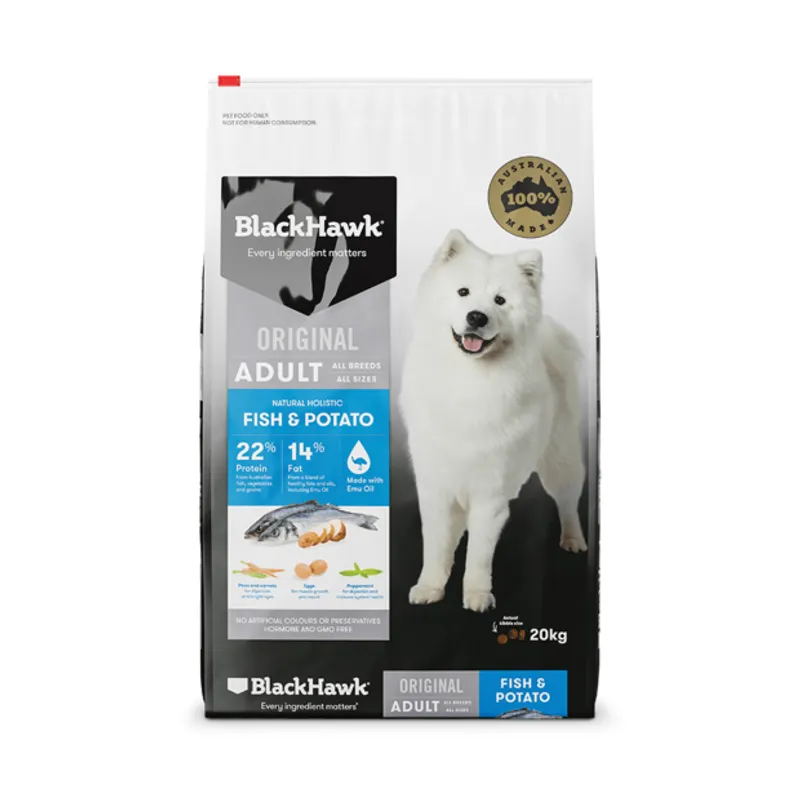 Black Hawk Adult Fish & Potato 10Kg(48)