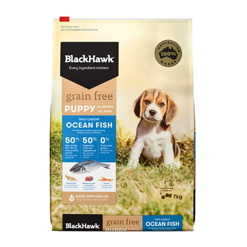 Black Hawk Grain Free Puppy Ocean Fish 7Kg
