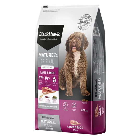 Black Hawk Mature Lamb & Rice 20Kg