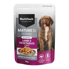 Black Hawk Original Mature Lamb and Vegetables Wet Dog Food 85g x 12 Pack