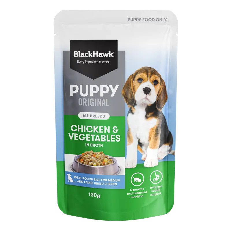 Black Hawk Puppy Chicken & Vegetables 130G 10Pack