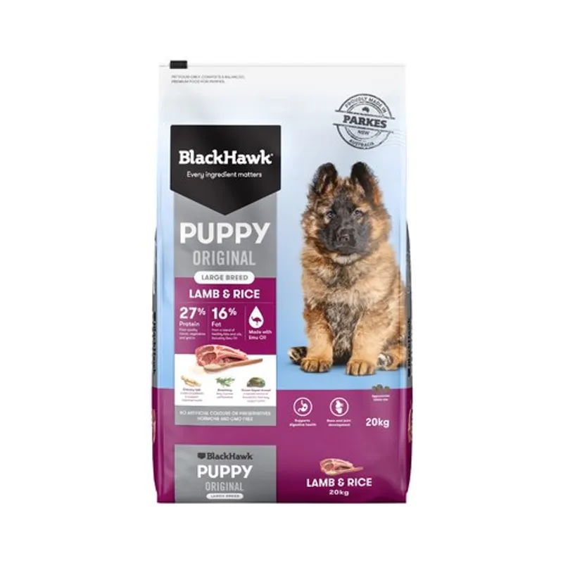 Black Hawk Puppy Large Breed Lamb & Rice 20Kg