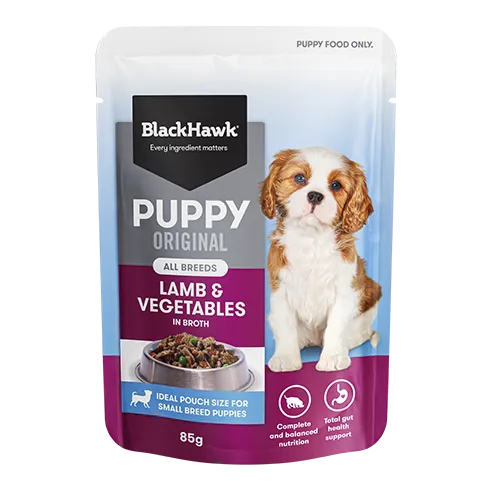 Black Hawk Puppy Lamb & Vegetables 85G 12Pack
