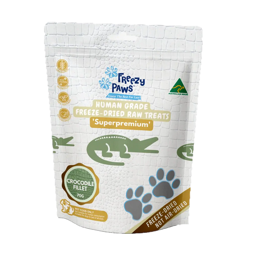 Freezy Paws Freeze Dried Crocodile Fillet 70G