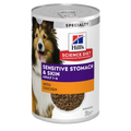 Hills Science Diet Adult Sensitive Stomach and Skin Wet Dog Food 370g x 12 Pack