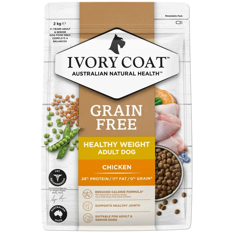 Ivory Coat Grain Free Healthy Weight Chicken Adult Dog Food 2kg