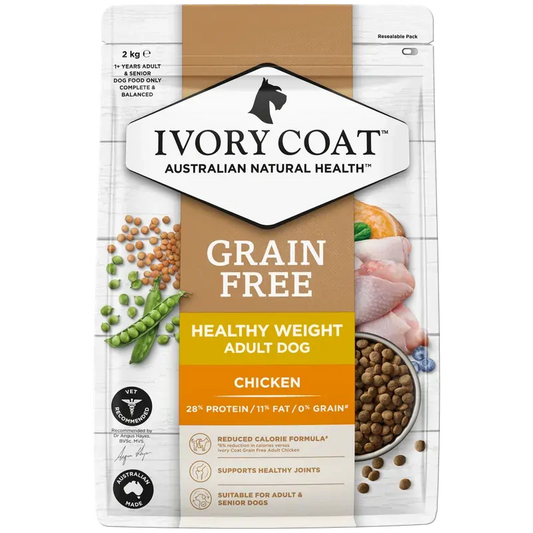 Ivory Coat Grain Free Healthy Weight Chicken Adult Dog Food 2kg