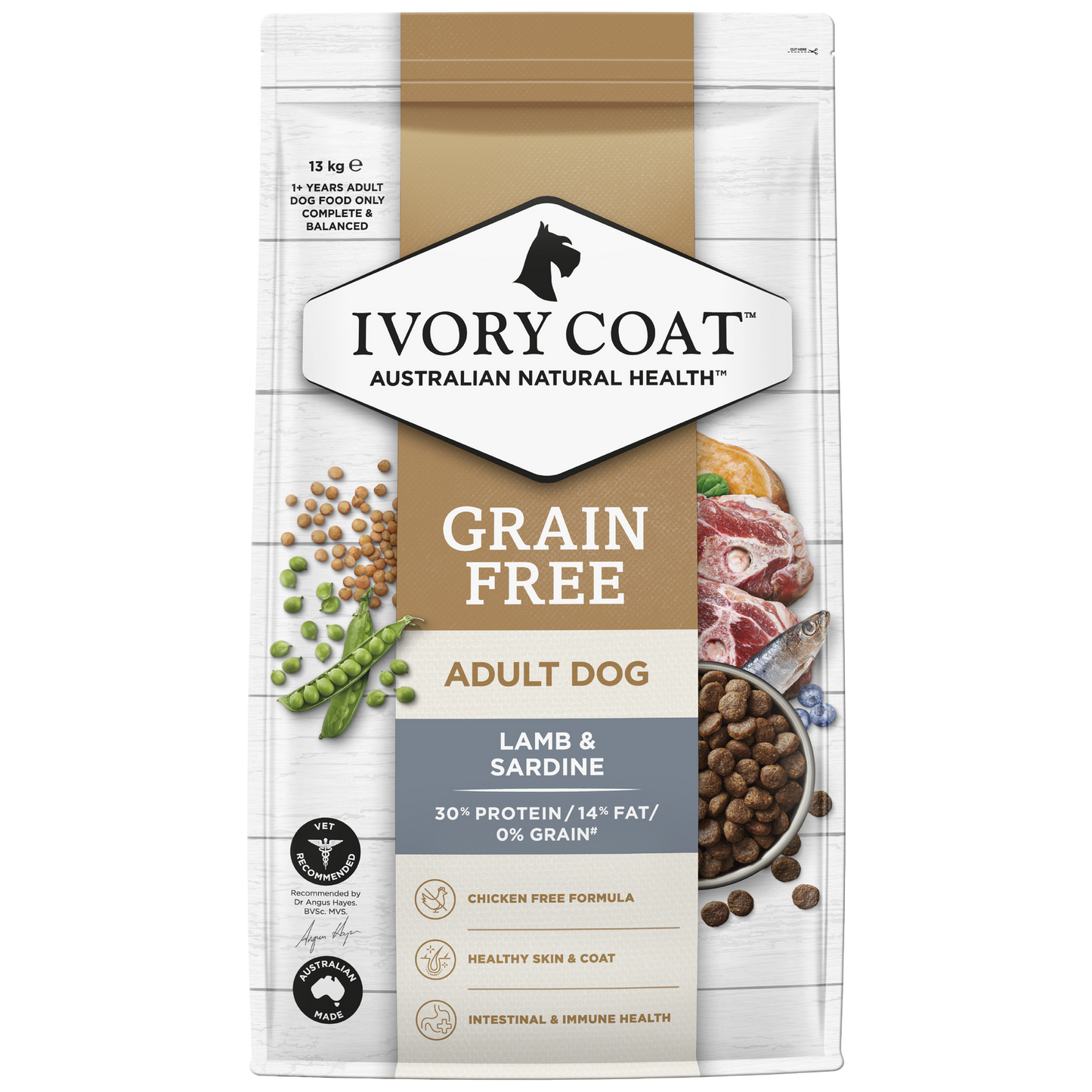 Ivory Coat Gf Lamb And Sardine 13Kg