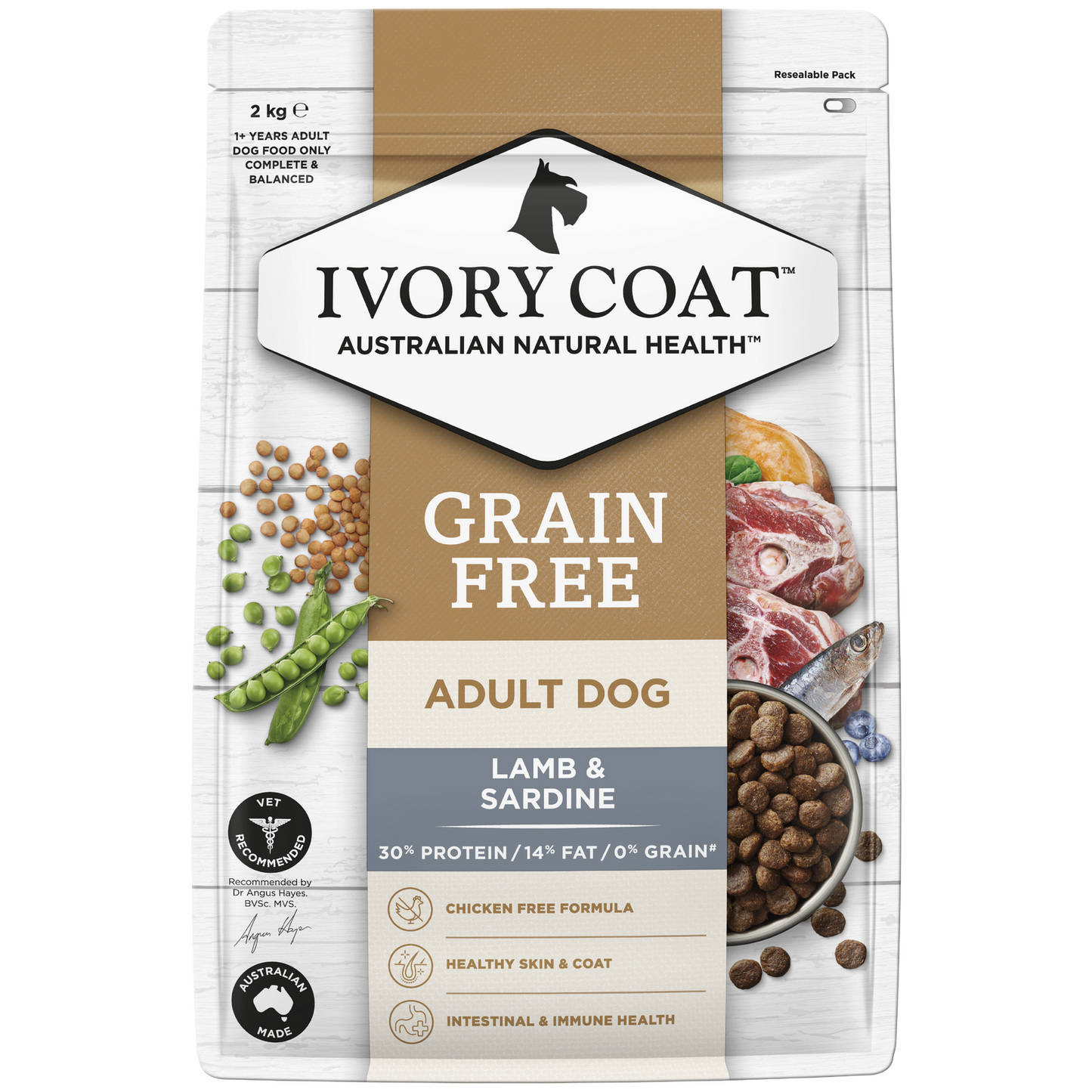 Ivory Coat Gf Lamb And Sardine 2Kg