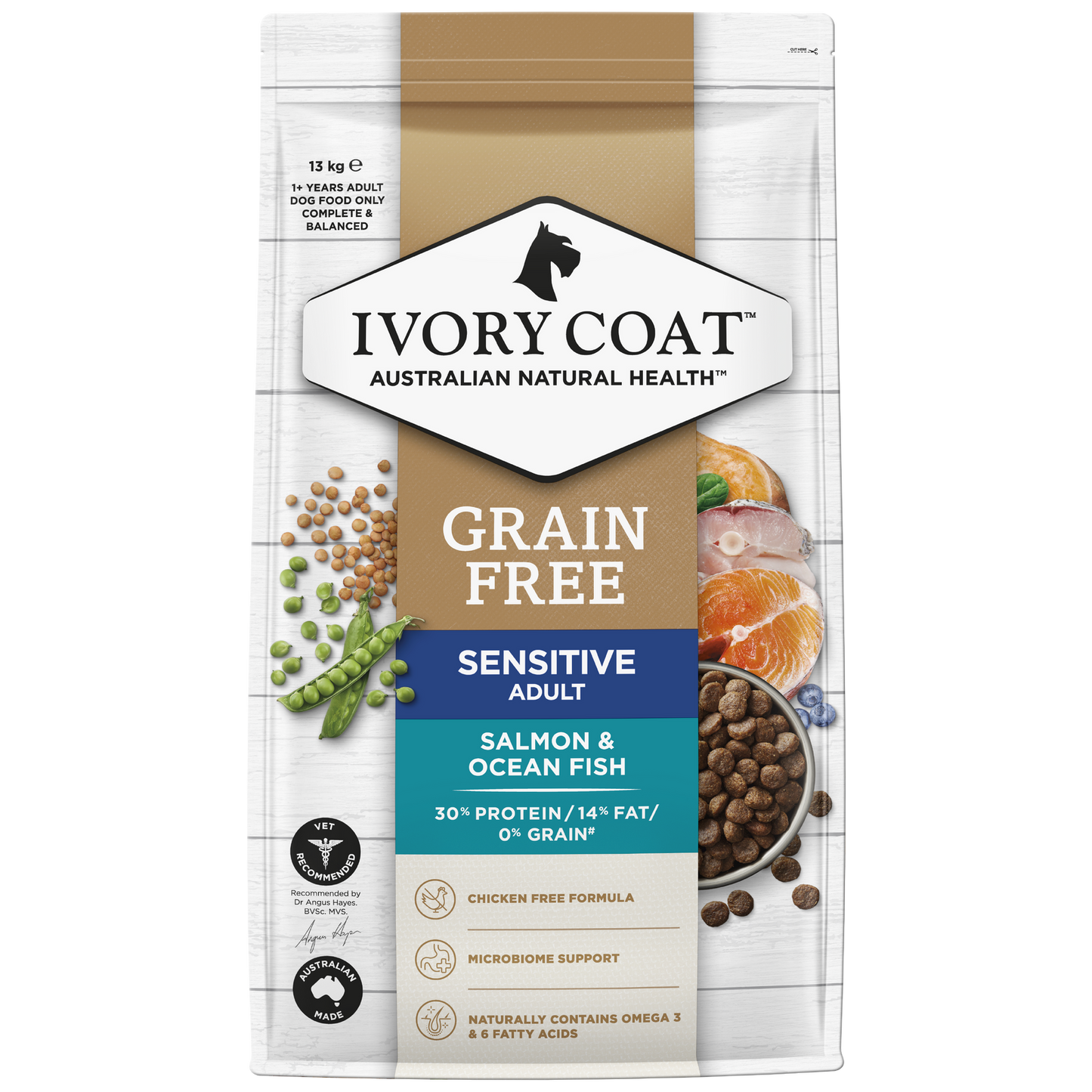 Ivory Coat Gf Ocean Fish & Salmon 13Kg