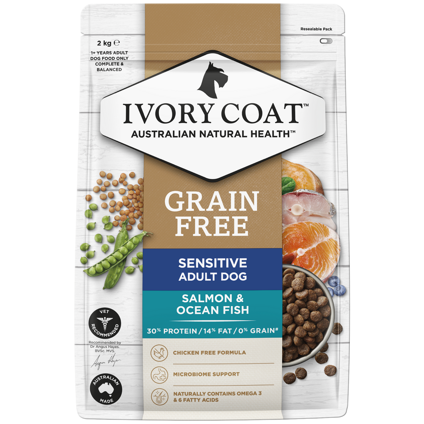 Ivory Coat Gf Ocean Fish & Salmon 2Kg