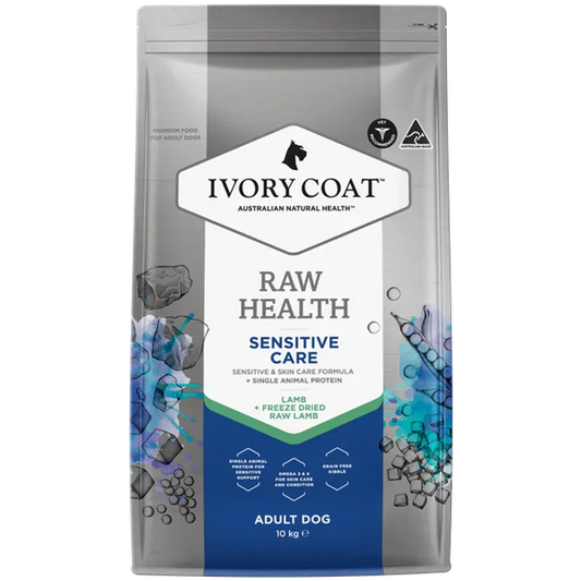Ivory Coat Raw Health Sensitive Care Adult Dog Food Lamb 10kg