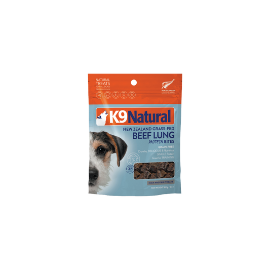 K9 Natural Grain-Free Ad Protein Bites Beef Lung 60G