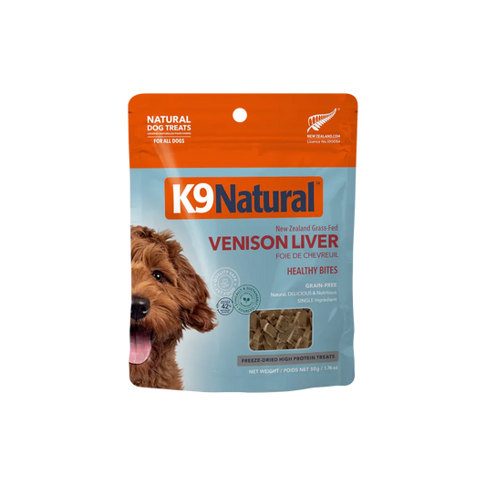 K9 Natural Freeze Dried Venison Liver Healthy Bites Dog Treats 50g