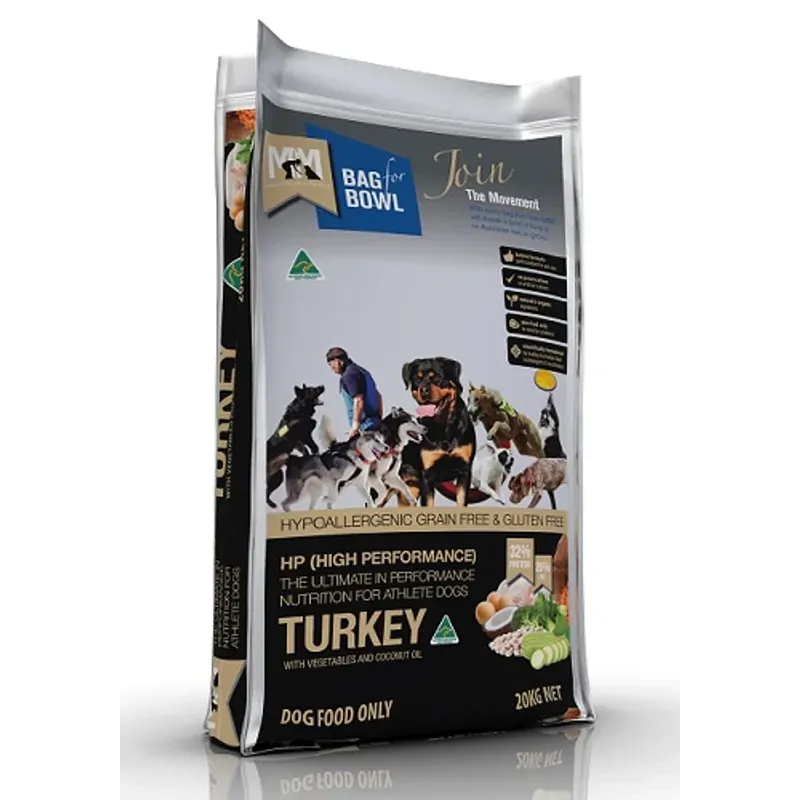 Meals for Mutts Grain Free High Performance Turkey Dry Dog Food 20kg