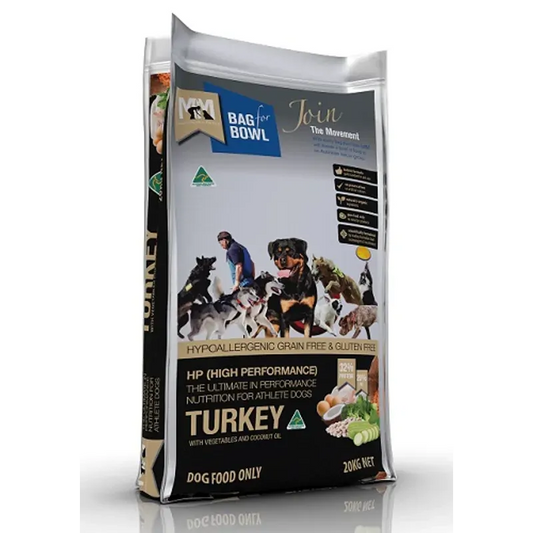 Meals for Mutts Grain Free High Performance Turkey Dry Dog Food 20kg