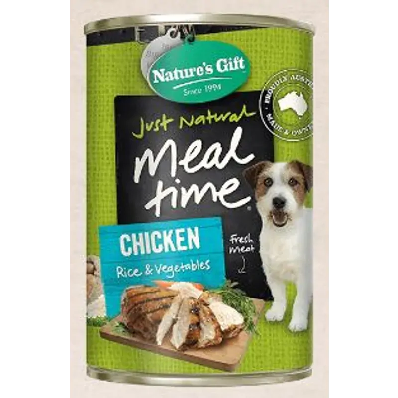Nature's Gift Loaf Chicken, Rice & Vegetables Adult Wet Dog Food 700g 12 Pack