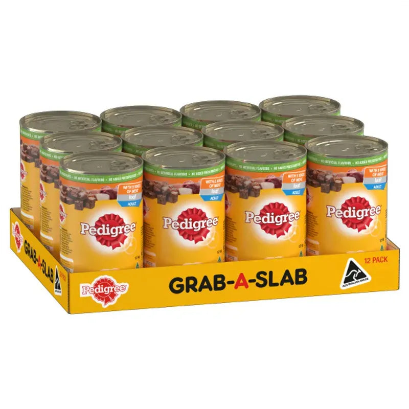 Pedigree Grab A Slab 5 Kind Of Meat 1.2Kg 1X12Pk