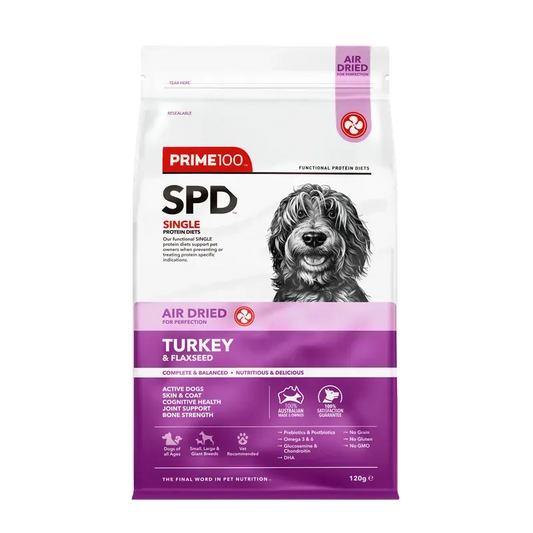 Prime 100 Spd Turkey & Flaxseed Air Dried 120G