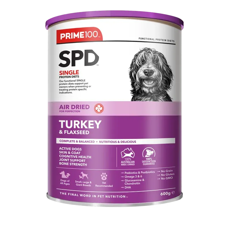 Prime 100 Spd Turkey & Flaxseed Air Dried 600G