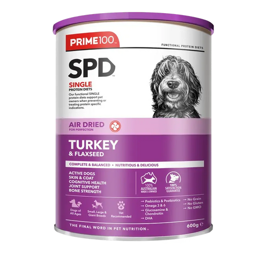 Prime 100 Spd Turkey & Flaxseed Air Dried 600G
