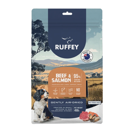 Ruffey Air Dried Dog Food Beef & Salmon 450g