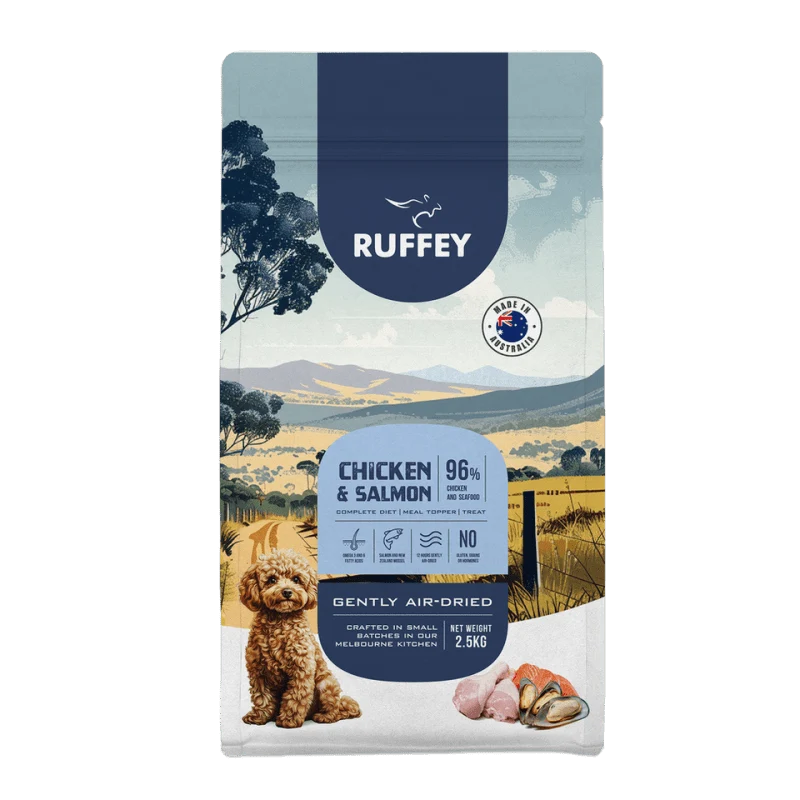 Ruffey Air Dried Dog Food Chicken & Salmon 2.5kg