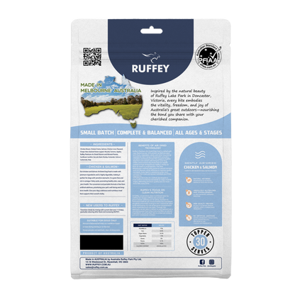 Ruffey Air Dried Dog Food Chicken & Salmon 450g
