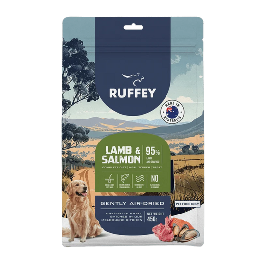 Ruffey Air Dried Dog Food Lamb & Salmon 450g
