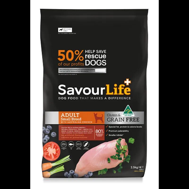 SavourLife Grain Free Small Breed Adult Chicken Dry Dog Food 2.5kg