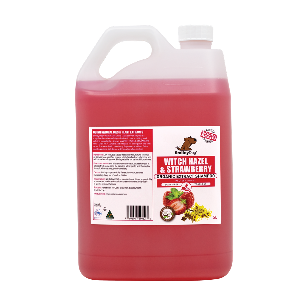 Smiley Dog Witch Hazel & Strawberry Shampoo 5L