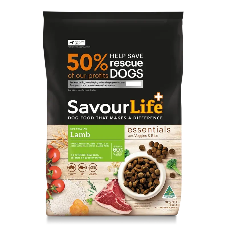 SavourLife Essentials Lamb Adult Dry Dog Food 3kg