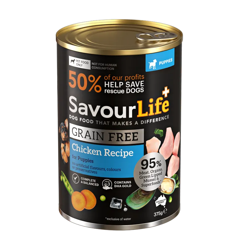 Savourlife Grain Free Puppy Chicken 375G 12Pk