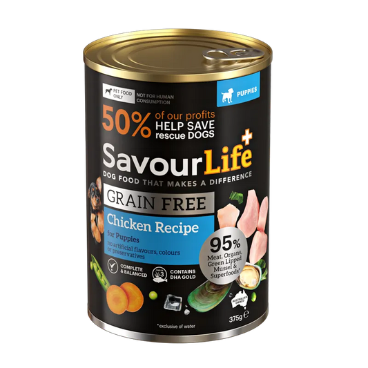 Savourlife Grain Free Puppy Chicken 375G 12Pk