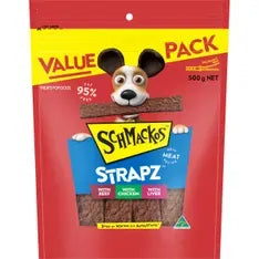 Schmackos Snacks Strapz 3 Variety 500G 4Pk(Om4)
