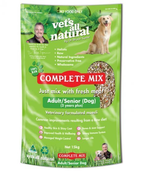 Vets All Natural Complete Mix 15 Kg Bag Adult/Senior