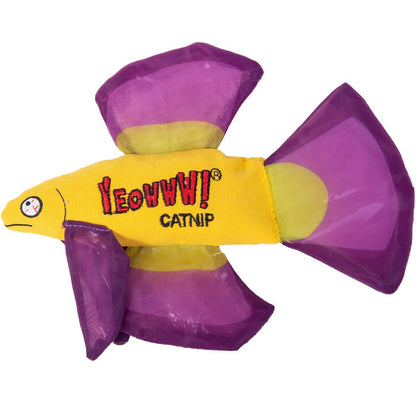 Yeowww! Mo Betta Fish Catnip Cat Toy Purple