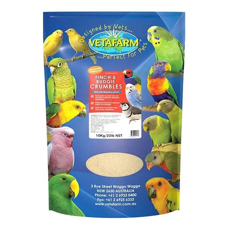 Vetafarm Finch & Budgie Crumbles 10kg