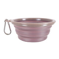 Quick Bite Collapsible Travel Pet Bowl - Brown/Aubergine by Ibiyaya