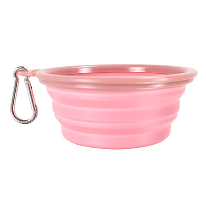 Quick Bite Collapsible Travel Pet Bowl ??????????? Pink by Ibiyaya