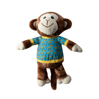 PetShop by Fringe Studio Bananas the Monkey Plush Squeaker Dog Toy