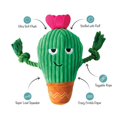 Fringe Studio You Grow Chica! Cactus Plush Dog Toy