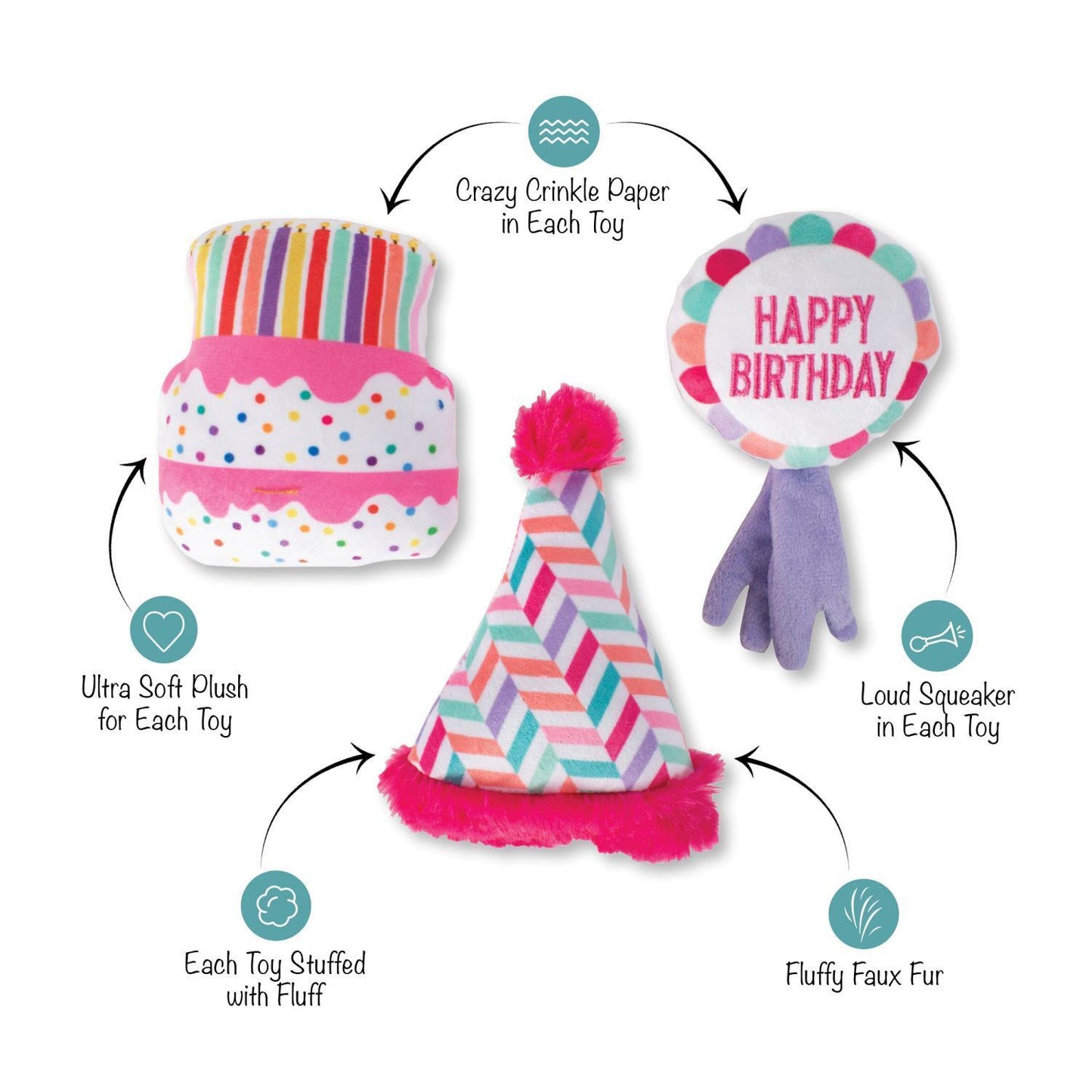 Fringe Studio Can I Get A Woofwoof 3-piece Small Dog Toys