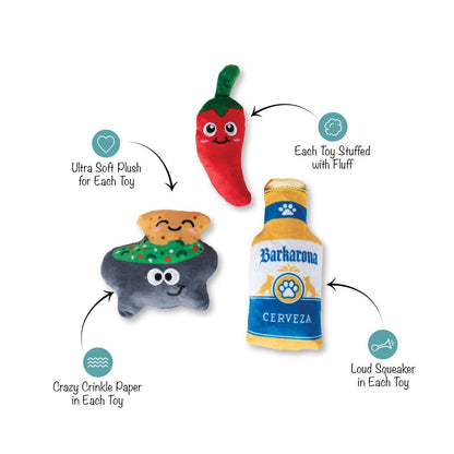 Fringe Studio Happy Hour Beer & Dip 3-piece Small Dog Toys