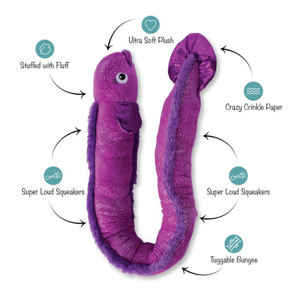 Fringe Studio Kind Of A Big Eel Tug Plush Dog Toy - Extra Large