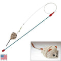 Da Bird Cat Catcher Cat Teaser - Wand with Replaceable Mouse on a Wire