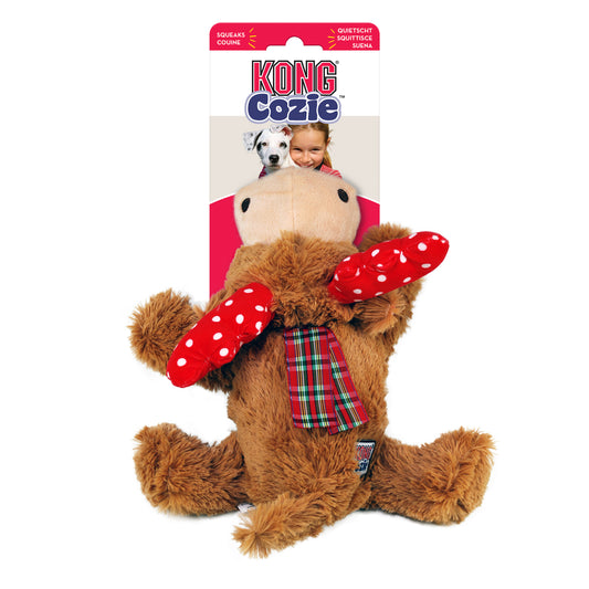 Kong Holiday Cozie Christmas Squeaker Dog Toy - Reindeer