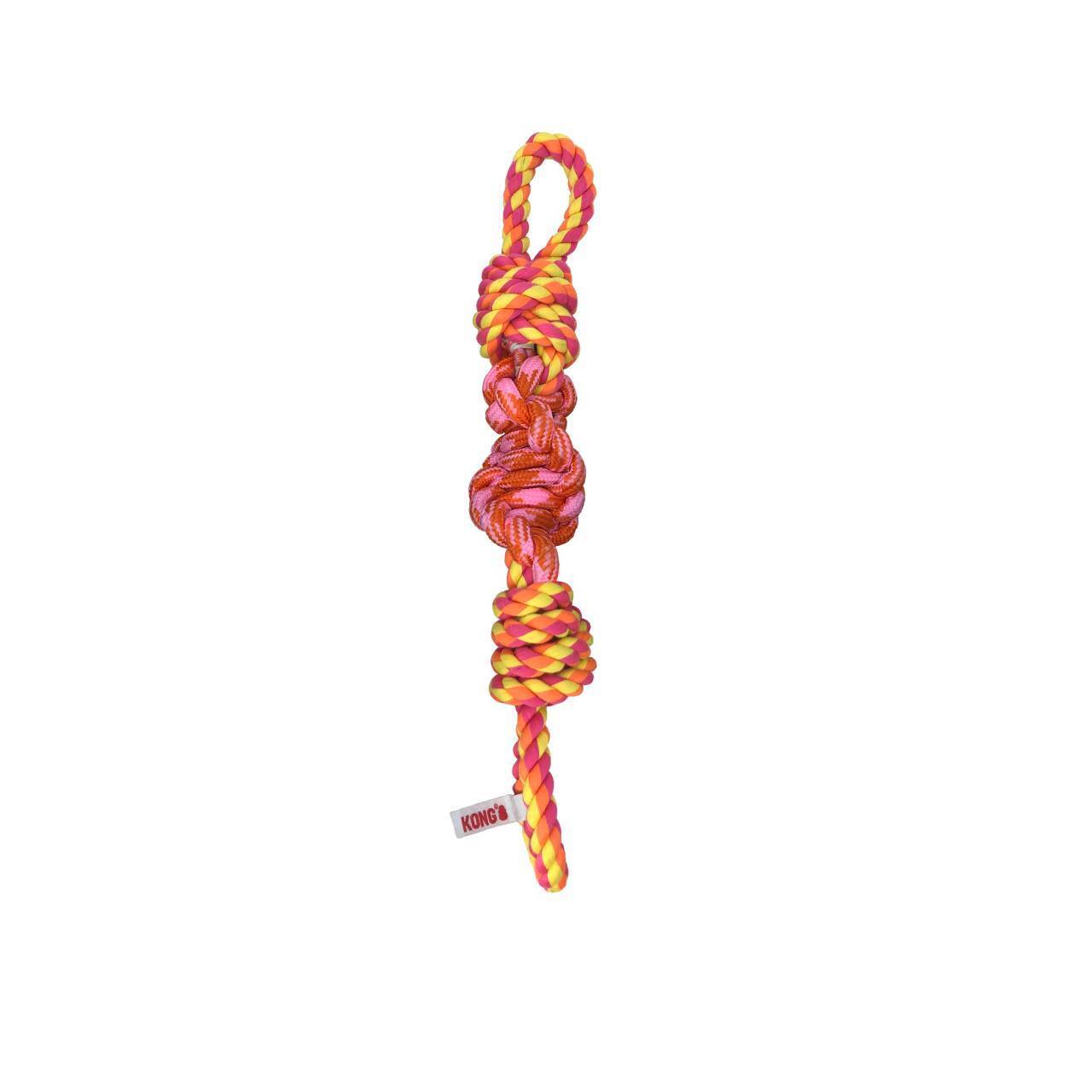 4 x KONG Rope Bunji Tug Dog Toy in Assorted Colours Bulk Small