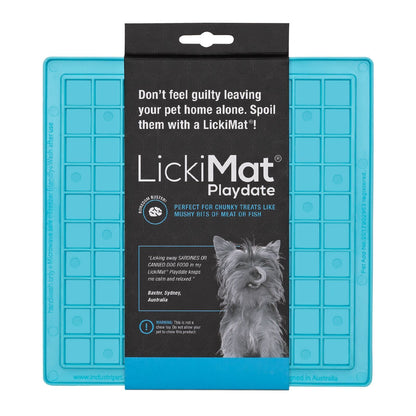 Lickimat Playdate Original Slow Food Licking Mat for Cats & Dogs